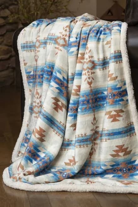 Southwestern Aztec Sherpa Throw