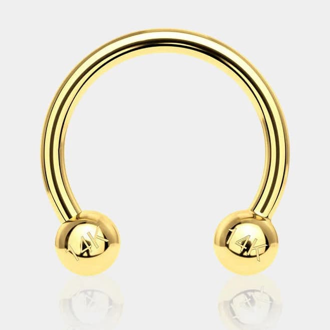 14K Gold Horseshoe Septum Ring