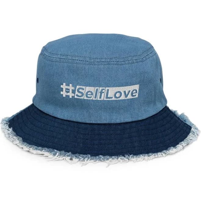 Distressed Denim Bucket Hat