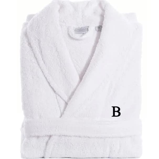 Authentic Hotel and Spa Unisex Monogram Turkish Cotton Terry Bath Robe