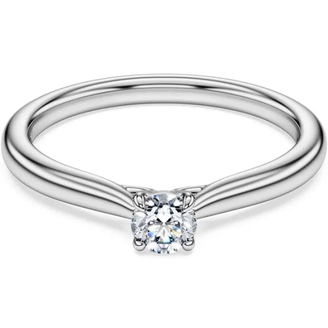0.25 ct tw Round Lab-Grown Diamond Eternity Solitaire Ring in Sterling Silver
