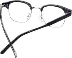 Amazon.com: ICARA 3 Pack Blue Light Blocking Glasses Vintage Half Frame UV Anti Eyestrain Computer Gaming Glasses for Women Men (black, 1.0, x) : Health & Household