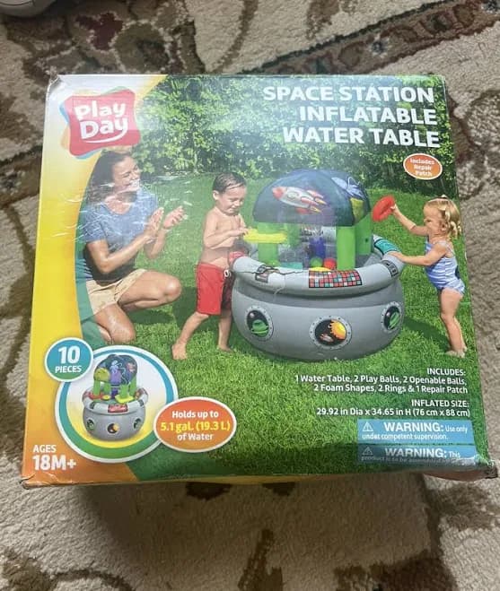 Play Day Space Station Inflatable Water Table BNIB | Inflatable Play Center