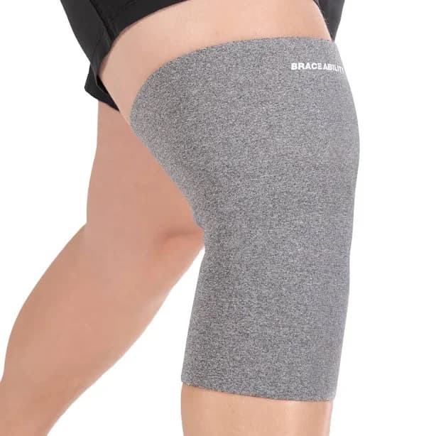 Braceability Plus Size Neoprene Compression Knee Sleeve Support Brace for Bariatric Men Women with Arthritis Joint Pain or