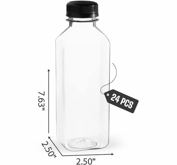 Hammont Plastic Bottles with Caps
