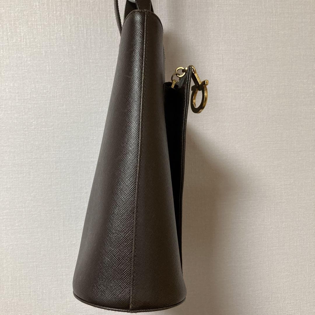 Ferragamo Leather 2-way bag brown | eBay