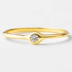 GLDN Gaia White Sapphire Solitaire Ring
