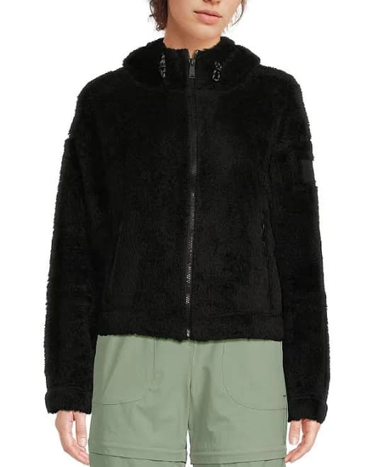 DKNY Women's Sherpa Full Zip Jacket