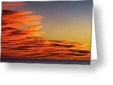 Fire in the Sky Mazatlan Mexico Greeting Card by Tommy Farnsworth