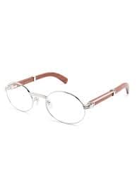 Cartier Eyewear round-frame Glasses | Silver | FARFETCH BH