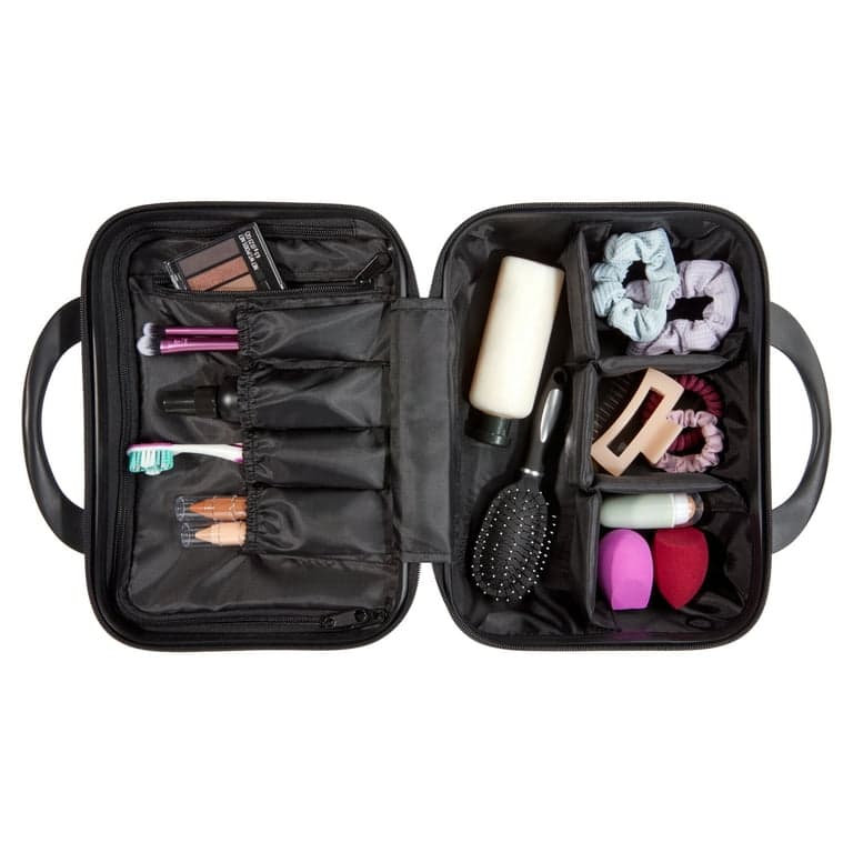 Walmart Hard Shell Cosmetic Travel Case for Makeup or Toiletries, White, Size 11.8" x 10.8" x 5.9" - Walmart.com