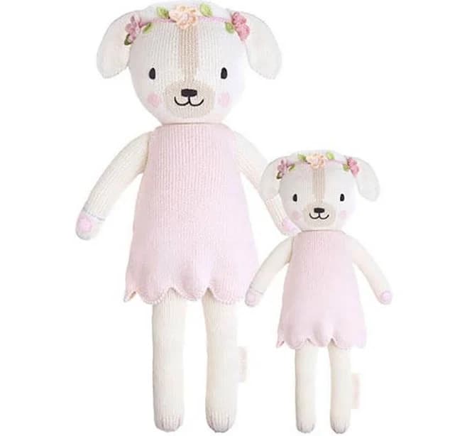 Hand Knit Doll Charlotte The Dog | Cuddle + Kind | NINI and LOLI Little