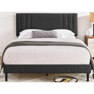 DeCoro Chicago Modern Tufted Upholstered Platform Bed Frame