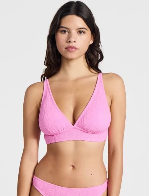 No Boundaries Women's Crinkle Halter Bikini Top