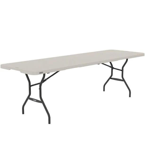 Lifetime 8-Foot Light Commercial Fold-in-Half Table