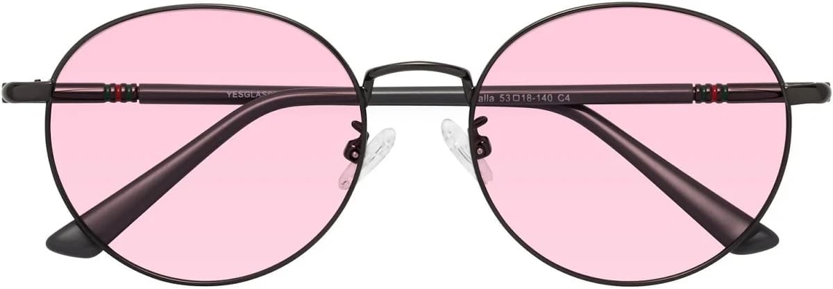 Retro-Vintage Metal Round Tinted Sunglasses