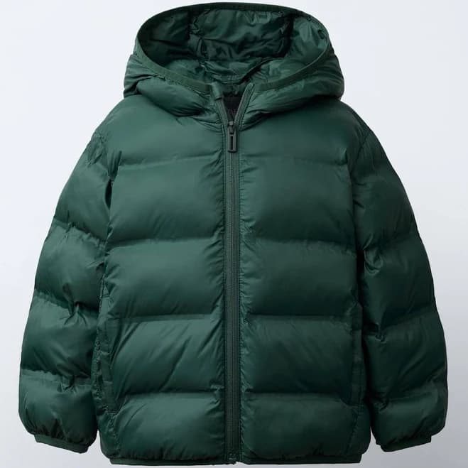 Zara Kids Ultralight Hooded Puffer Jacket