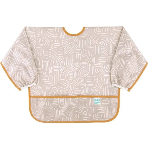 Bumkins Baby Boys and Girls Water-Resistant Sleeved Bib