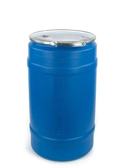 30 Gallon Blue Plastic Open Head Drum 56W30G
