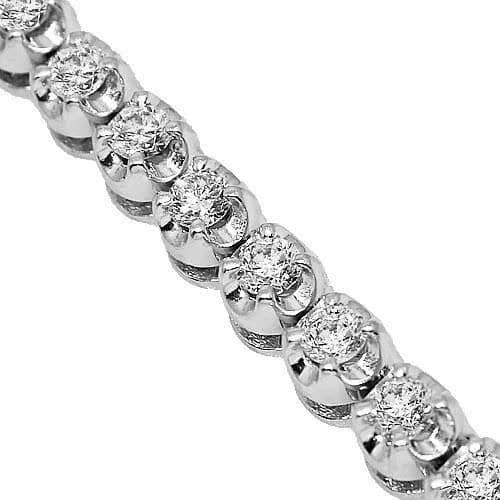 10K White Gold Men's Classic Diamond Tennis Chain