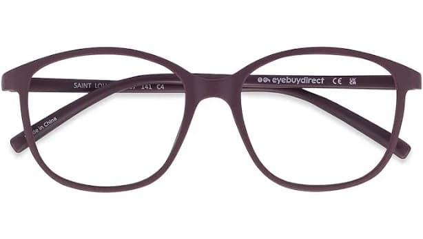 Saint Lou Burgundy Square Full-Rim Eyeglasses