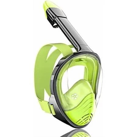 Full Face Snorkel Mask for Adults, Snorkeling Gear with Camera Mount, 180 Degree Panoramic View Snorkel Set Anti-Fog Anti-Leak, Women's, Size: Large-