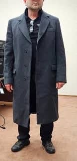 Saks Fifth Avenue Gray Wool Trench Coat