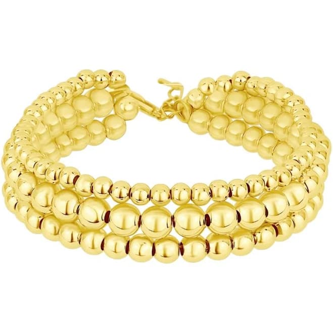 Triple Row Bead Bracelet
