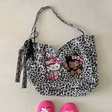 Ita Leather Bag Large Tote Leather Kawaii Japanese Gothic Punk Pin Shoulder Bag PU Leather Black Goth Gothic Hearts Beige Red Black - Walmart.com