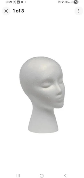 Studio Limited Styrofoam Mannequin Head