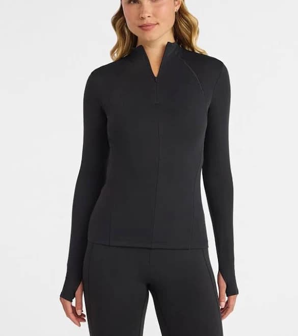 Avia Women's SoftSculpt Quarter Zip Long Sleeve Top