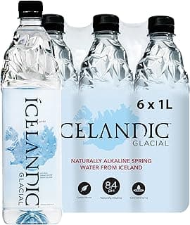 Icelandic Glacial Natural Spring Alkaline Water, 1L / 33.81 Fl Oz (Pack of 6)