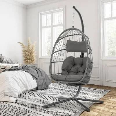 Brafabhome Patio Hanging Egg Chair with Stand