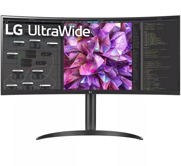 LG Ultrawide Qhd 34 inch Curved Computer Monitor 34wq73a b, IPS with Hdr 10 Compatibility, Built in Kvm, And Usb Type C