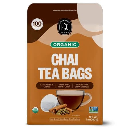 Fgo Organic Chai Tea Eco-Conscious Tea Bags