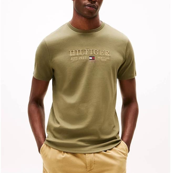 Tommy Hilfiger Men's Hilfiger Logo Cotton Interlock T-Shirt