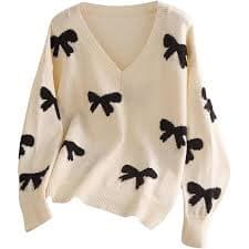 SHENHE Women's Button Down Sweater Cloud Printed V Neck Long Sleeve Crop Knit Cardigan Top Black X-Small at Amazon Women's Clothing store