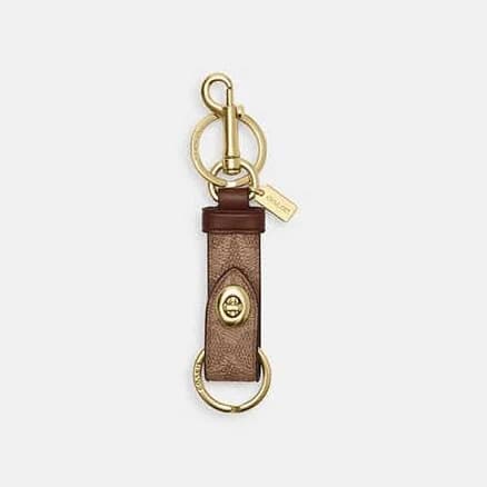 Coach Women's Signature Canvas Trigger Snap Bag Charm