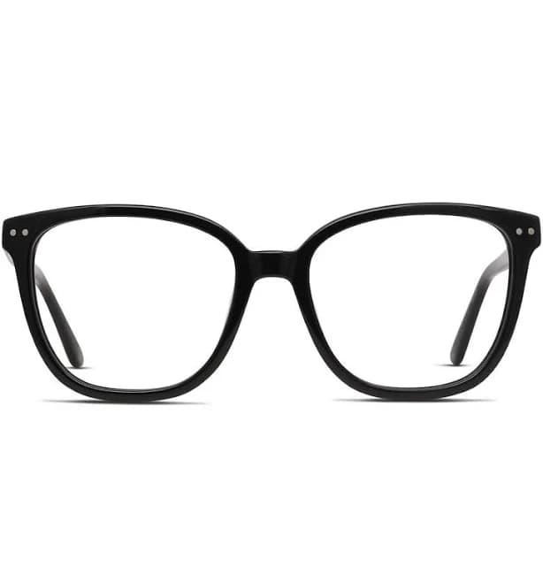 Cat-Eye Shiny Black Prescription Included Glasses USA Online Glasses Muse Eloquence Women's Frames, Discounted, FSA/HSA, Bifocal, Transitions