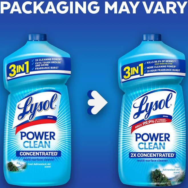 Lysol Power Clean Multi-Surface Cleaner Cool Adirondack Air