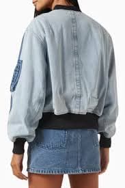 Buy 3.1 Phillip Lim Blue Reversible Bomber Jacket in Denim For Women Online | Ounass Oman