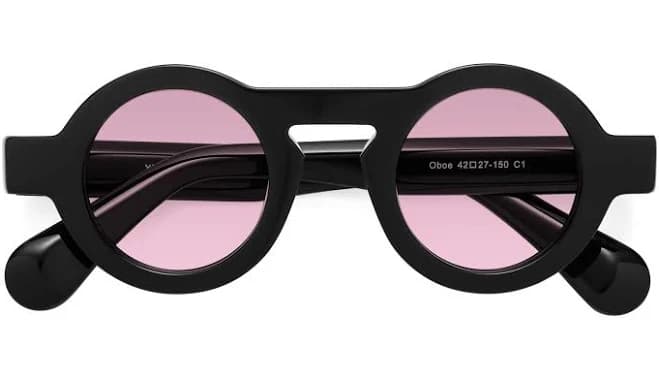 Oboe Retro-Vintage Round Tinted Sunglasses
