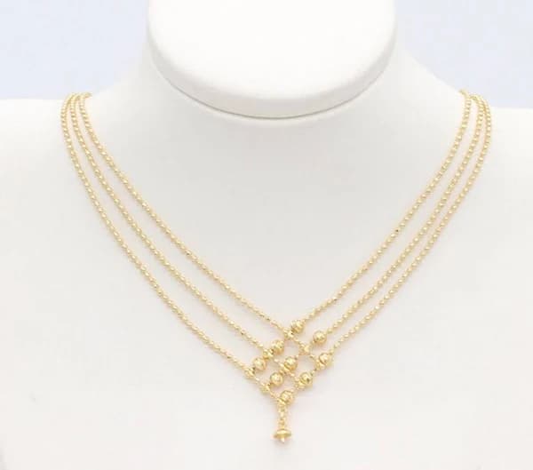 Dainty Cluster Beaded Chain Necklace