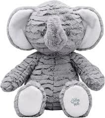 Baby Starters Premium Soft Stuffed Animal Toy Little Me Grey Plush Elephant 10 inch Sitting