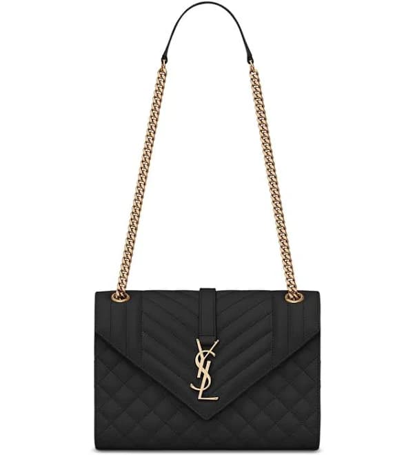 Saint Laurent Women's Envelope Medium Chain Bag in Mix Matelassé