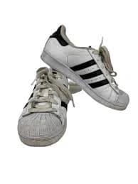 Adidas Shell-Toed Superstar White with Black Stripes Size US Youth 4.5 Pre-Owned