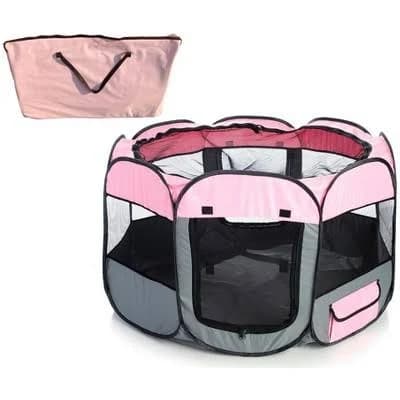 Pet Life All Terrain Lightweight Easy Folding Wire Framed Collapsible Travel Pet Playpen