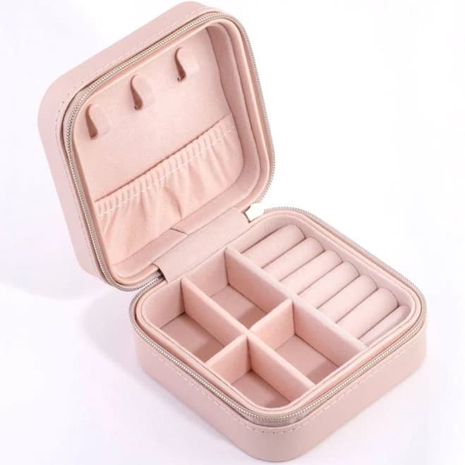 Lovisa Blush Faux Leather Square Jewellery Box