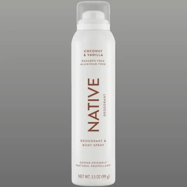 Native QTY 4 Deodorant SprayWHOLE BODY COCONUT AND VANILLA 3.5oz - New