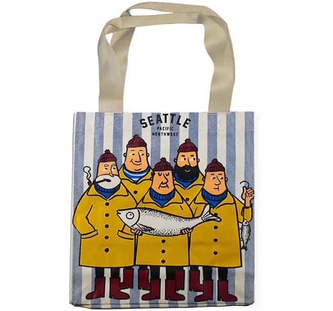 Chalo Seattle Fisherman Vertical Candy Stripe Shopping Bag